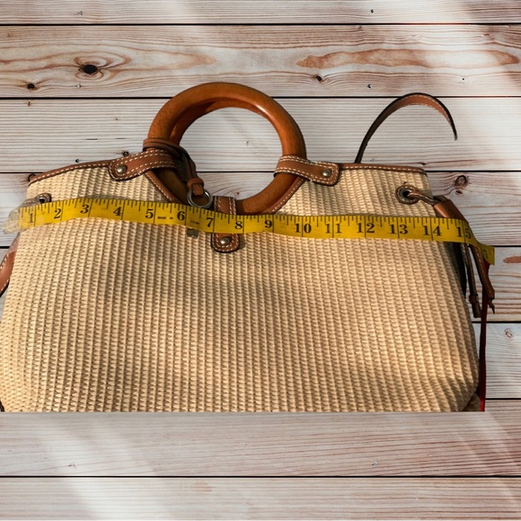 ** VINTAGE FOSSIL Rattan Satchel Bag - Picture 9 of 10